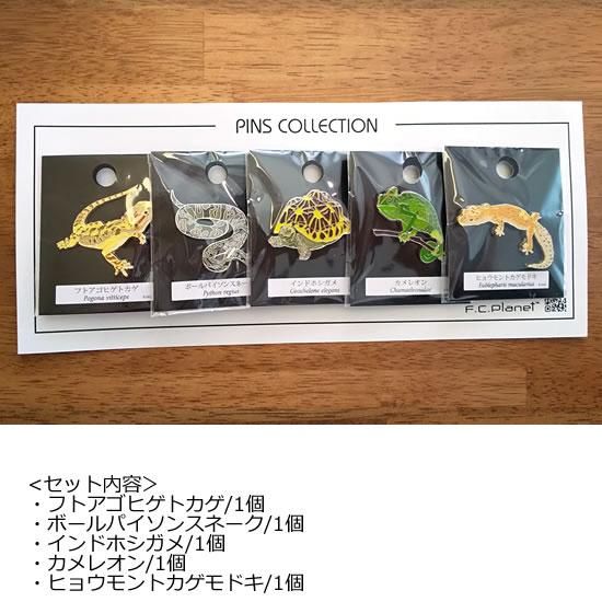 爬虫類コレクションピンズ5個セット|マインドダイレクト