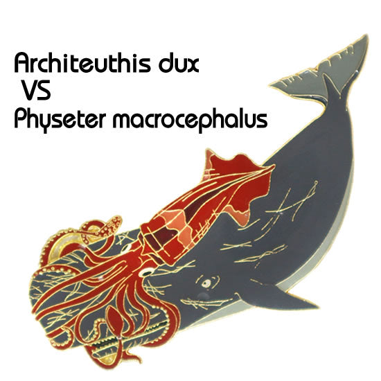 ダイオウイカ VS マッコウクジラ|コレクションピンズS-001|マインドダイレクト【F.C.Planet公式】