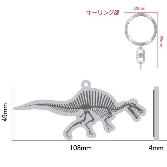 FLASHキーホルダー スピノサウルス|ネットショップ・マインドダイレクト